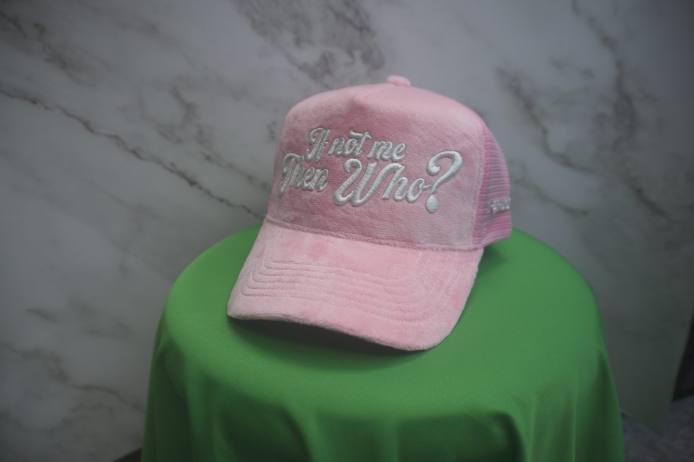 Pink Plush Trucker